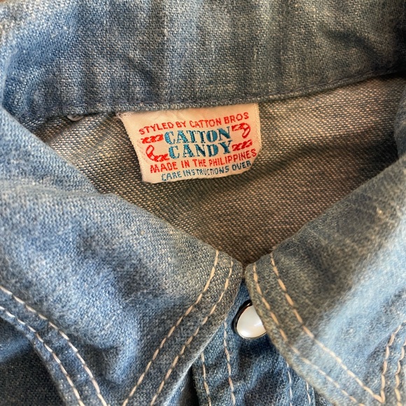 Catton Candy Vintage Denim Jacket with Train Embroidery - Picture 6 of 9